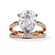 Glistening Shared-Prong Smoke Ladies Ring (LR14300)