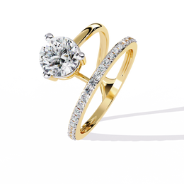 Gleaming Tension Profile Ladies Ring (LR14307)
