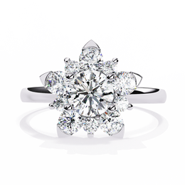 Sparkling Trellis Outline Ladies Ring (LR14310)