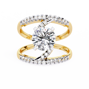 Scintillating Moon Muscle Ladies Ring (LR14330)