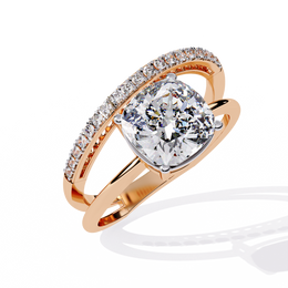 Dazzling Moon Contour Ladies Ring (LR14335)