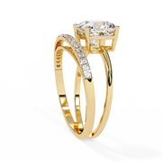 Dazzling Moon Contour Ladies Ring (LR14335)