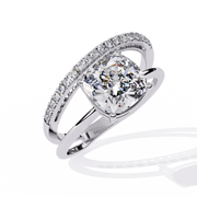 Dazzling Moon Contour Ladies Ring (LR14335)