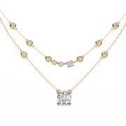 Majestic Shared-Prong Skeleton Necklace (NK14002)