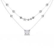 Majestic Shared-Prong Skeleton Necklace (NK14002)