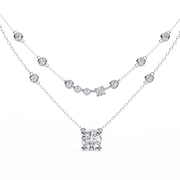 Majestic Shared-Prong Skeleton Necklace (NK14002)