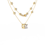 Majestic Shared-Prong Skeleton Necklace (NK14002)
