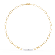 Gleaming Flush Contour Necklace (NK14007)