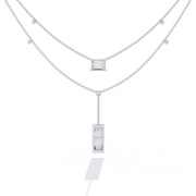 Beautiful Pavé Skeleton Necklace (NK14016)