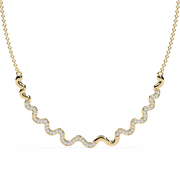 Captivating Heart Bone Necklace (NK14021)
