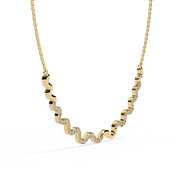 Captivating Heart Bone Necklace (NK14021)