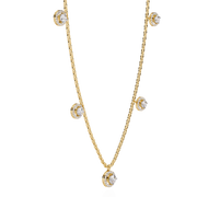Twinkling Trellis Flame Necklace (NK14024)